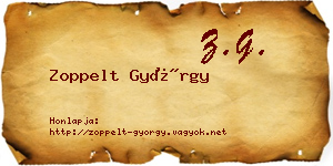 Zoppelt György névjegykártya